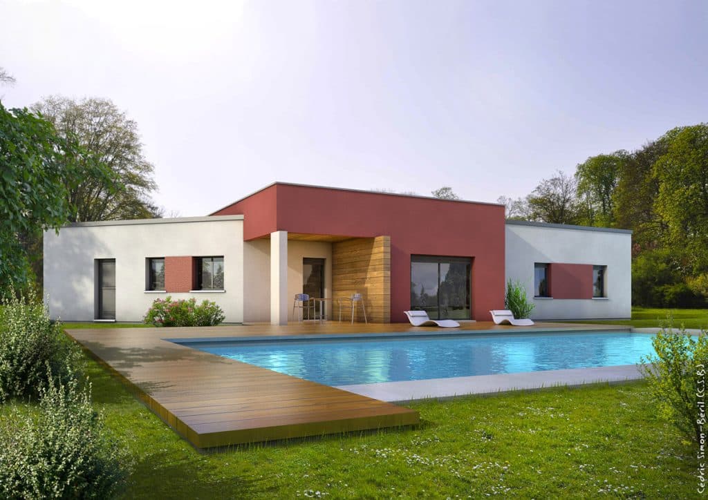 Maison de plain-pied contemporaine construire dans le Tarn-et-Garonne