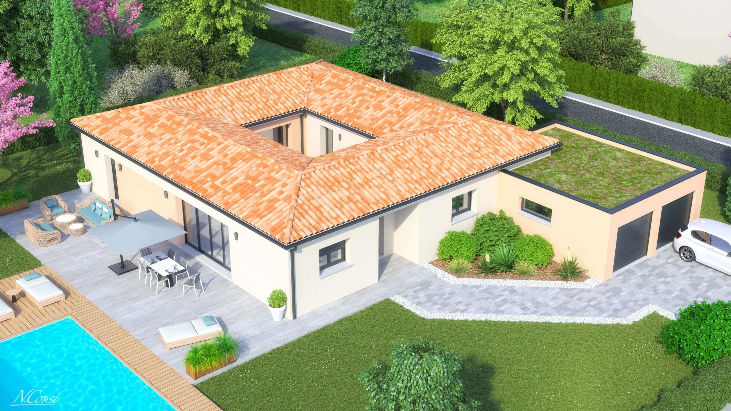  Plan  maison  4 chambres gratuit Maisons  Clair Logis 