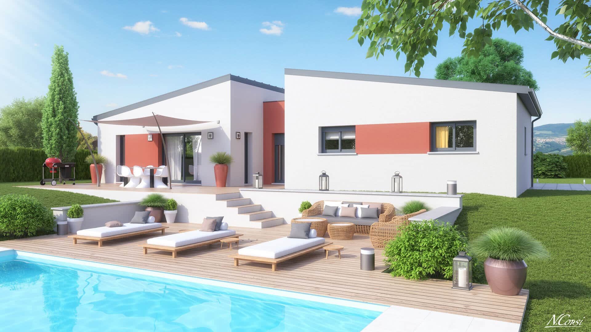 maison contemporaine HASHTAG | plan maison gratuit