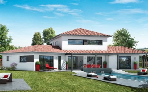 plan maison contemporaine 140m2