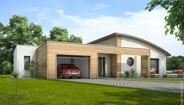 plan maison contemporaine en 3d