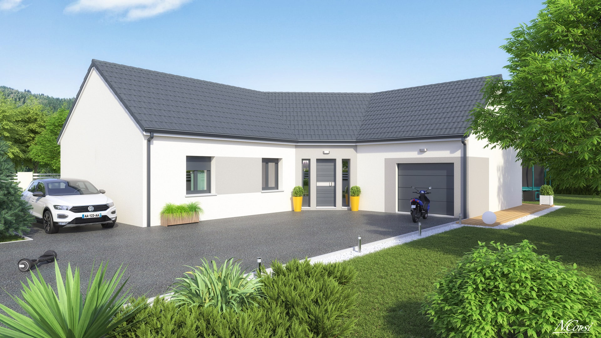 Maison Plain Pied Plan Maison Gratuit Plan Maison 3D