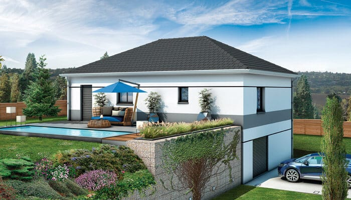 plan maison moderne sur sous sol