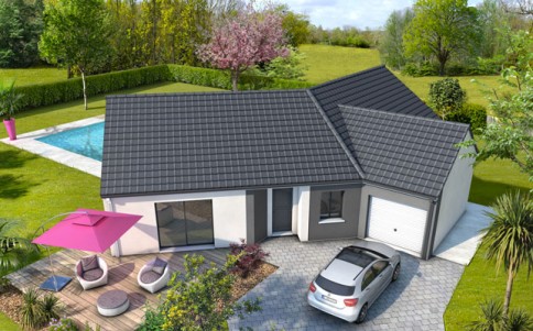 Maison moderne de plain pied Bleuet