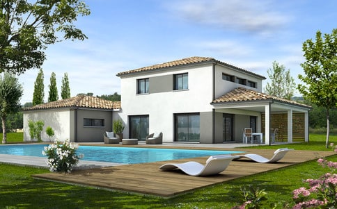 Maison moderne Tahiti - plan maison 3D