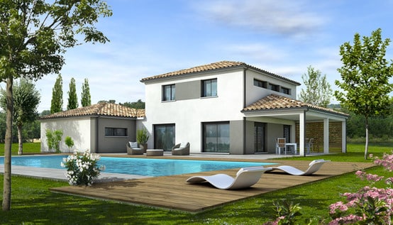 Maison moderne Tahiti - plan maison 3D
