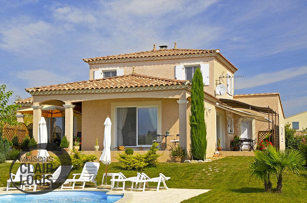 Maison provençale construite dans l'Hérault