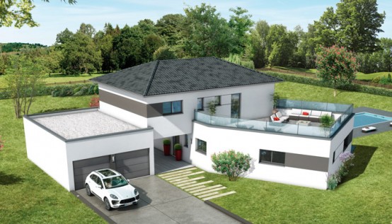Maisons toit plat Ambre - plan maison