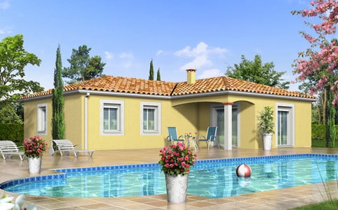 Plan maison en L Jacinthe - maison de plain-pied